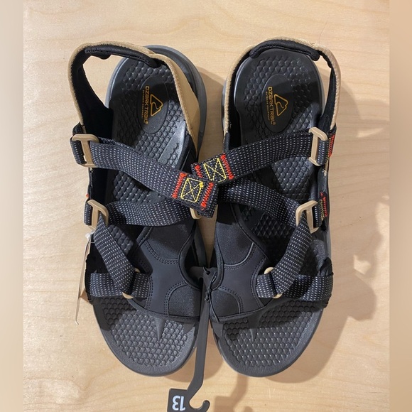 Ozark Trails Black and Tan Strap Sandals 13 (KK) - Picture 7 of 10